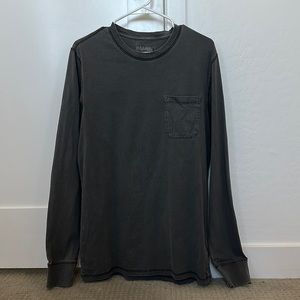 Goodfellow gray long-sleeve pocket t-shirt